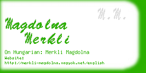 magdolna merkli business card